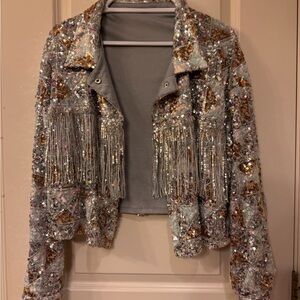 Sequin Fringe Jacket